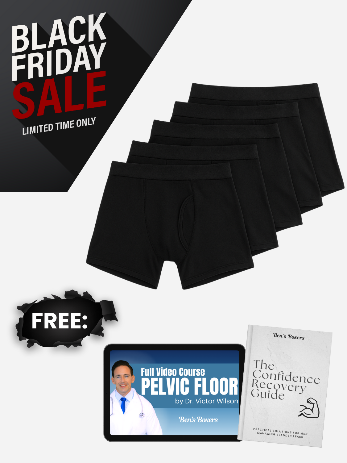Ben’s Signature Leak-Proof Boxers (5-Pack)