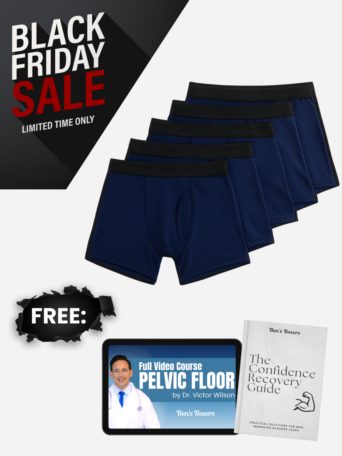 Ben’s Signature Leak-Proof Boxers (5-Pack)