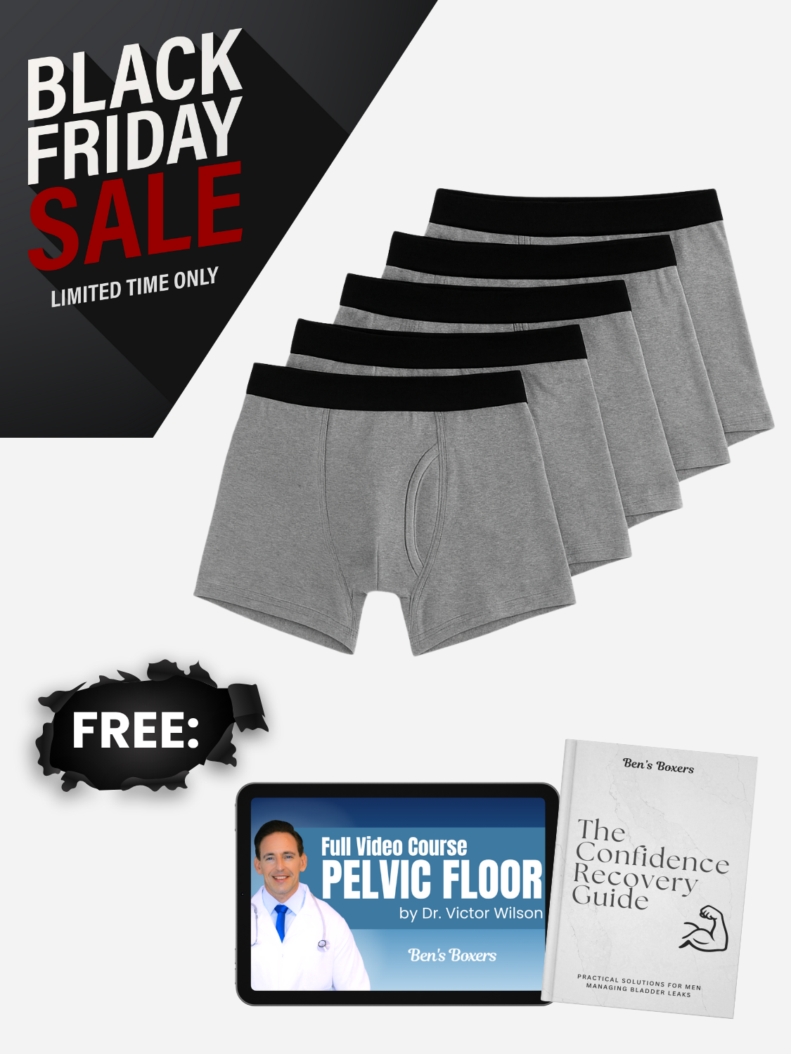 Ben’s Signature Leak-Proof Boxers (5-Pack)