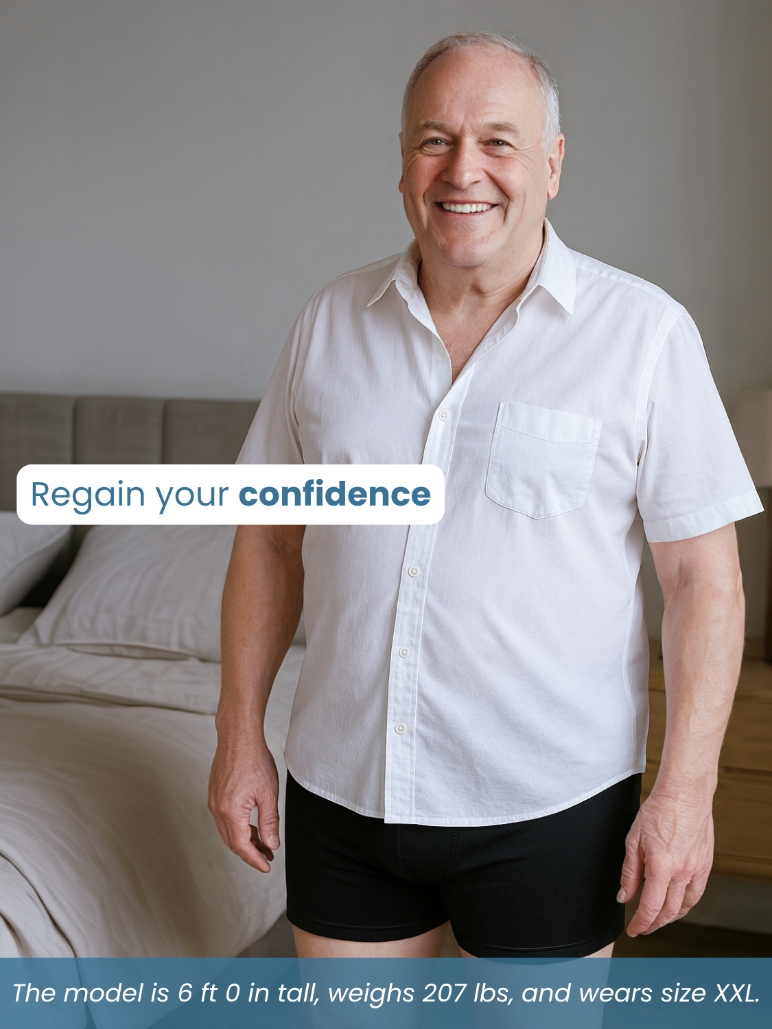 Ben’s Signature Leak-Proof Boxers (Graphite Gray)